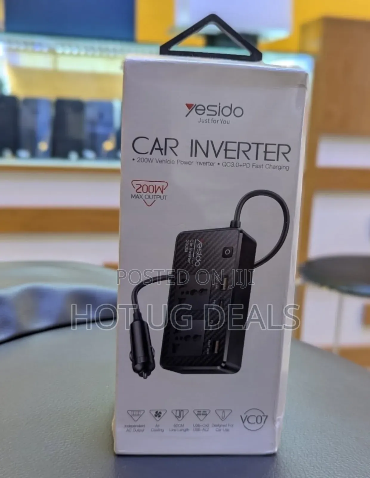 Yesido Car Inverter 200w Vehicle Power Inverter Qc3.0+Pd Fast Charging