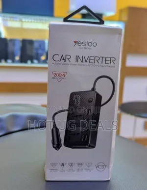 Yesido Car Inverter 200w Vehicle Power Inverter Qc3.0+Pd Fast Charging