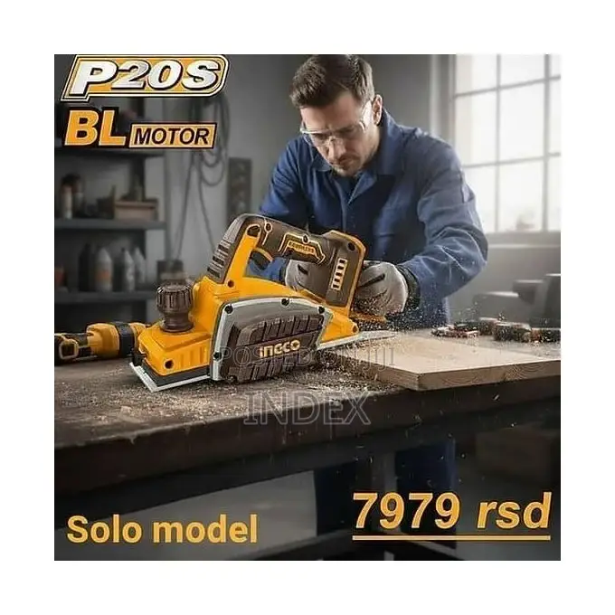 Ingco Pl7508 – 750w Electric Planer - Orange, Black