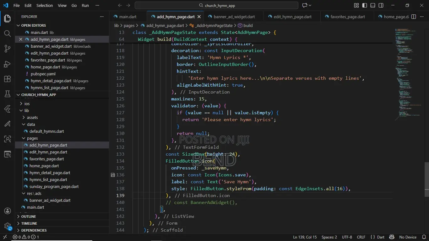 Mobile App Development(Flutter)