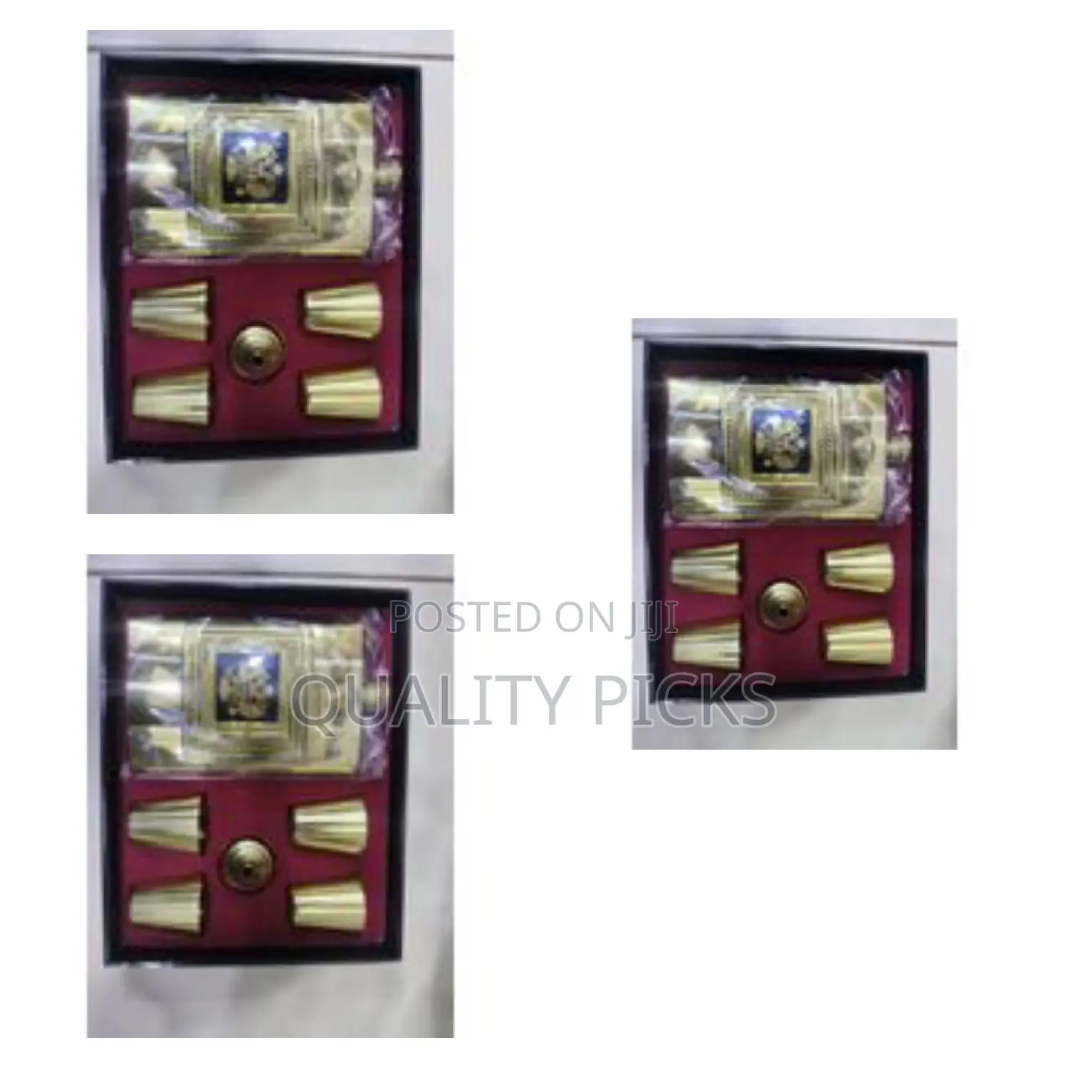 Golden Hip Flask Gift Set