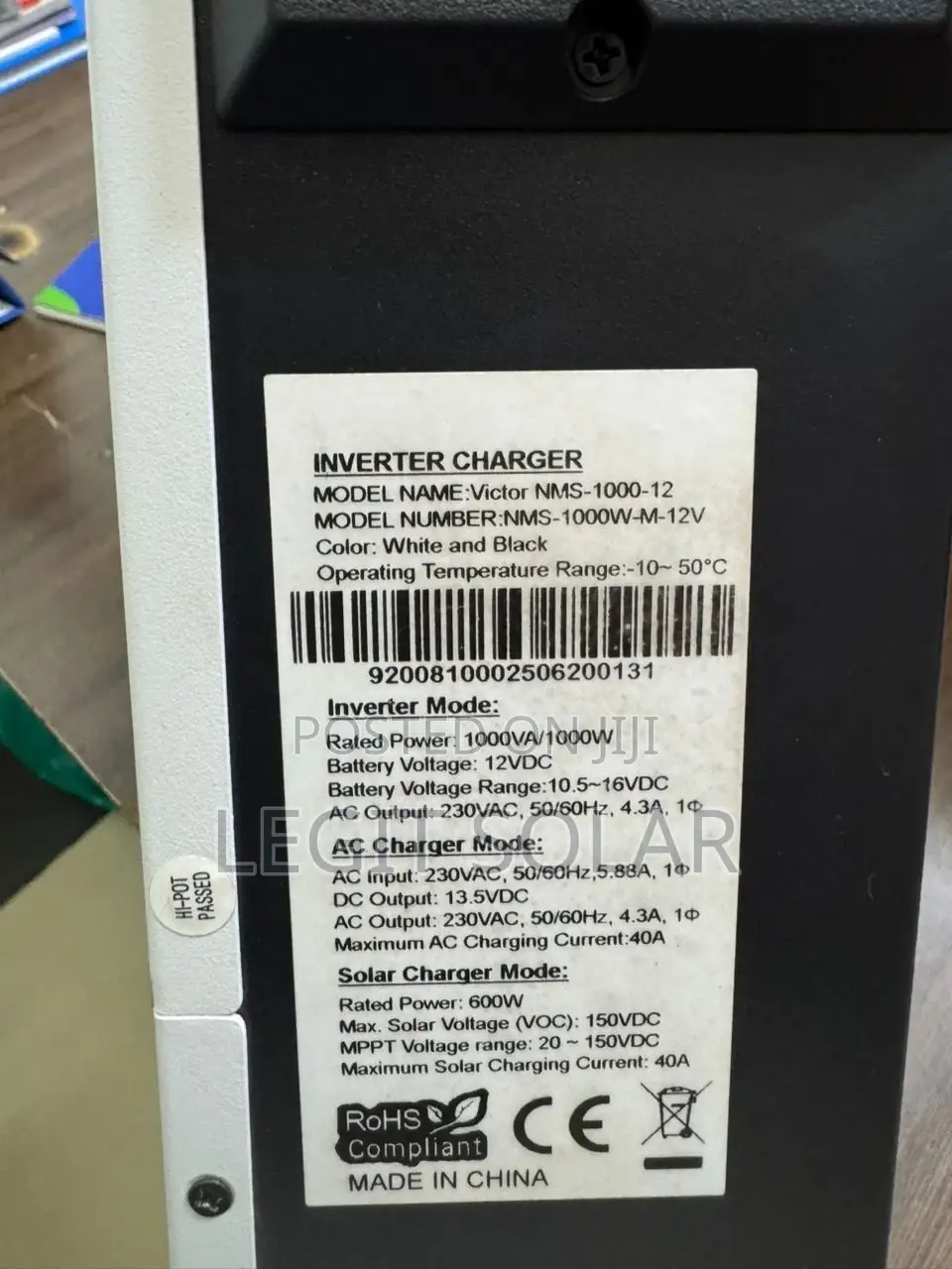 Hybrid Solar Inverter 1000w