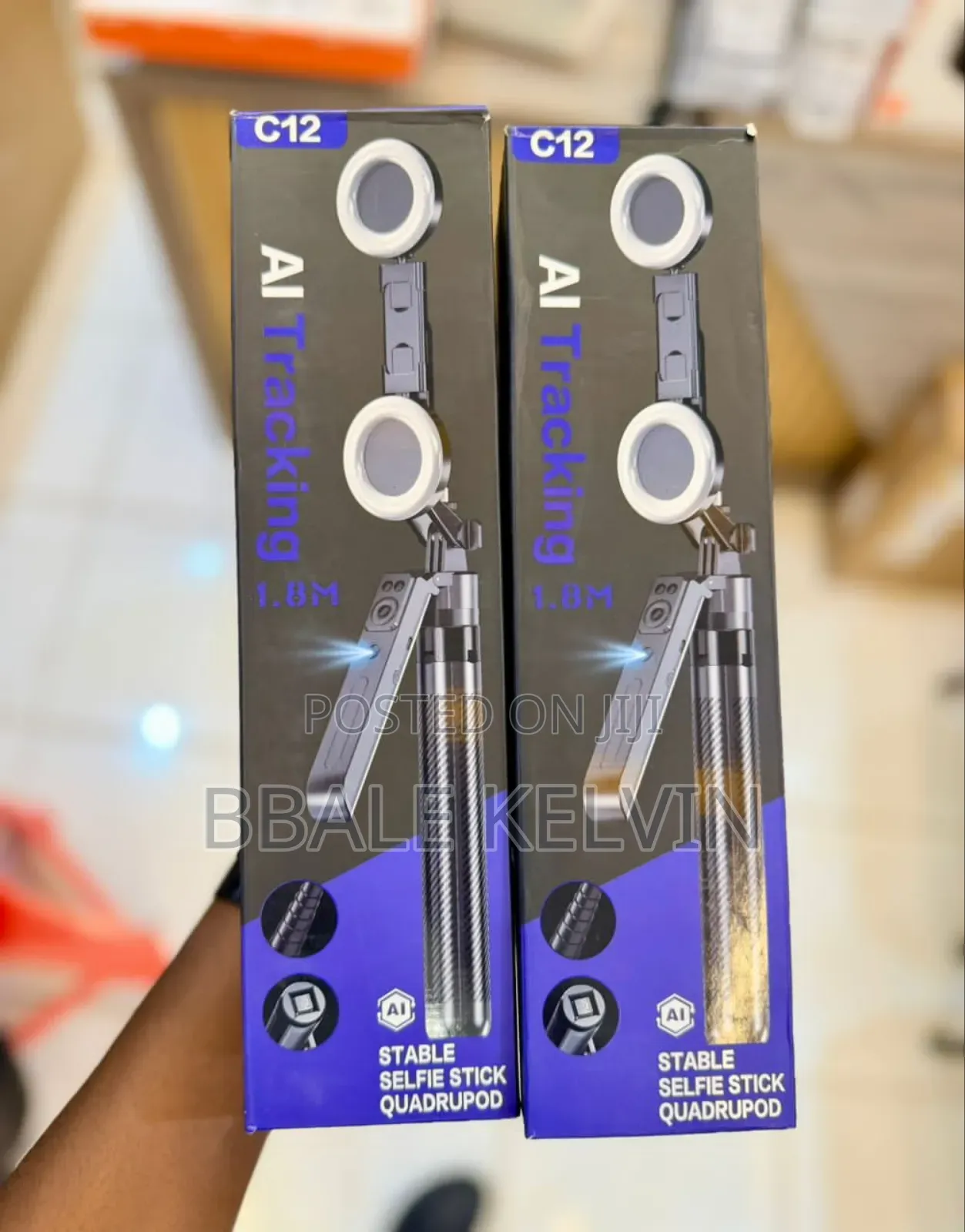 C12 Ai Face Tracking Tripod 1.8m Selfie Tripod With Lights