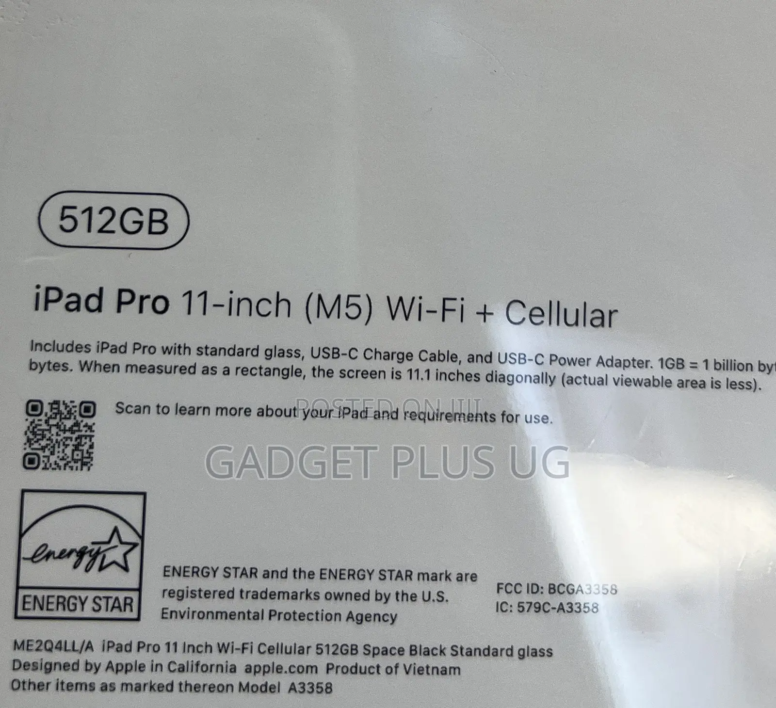 New Apple iPad Pro 11 (2025) 512 GB Black
