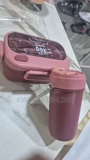 School Lunch Box With Cup – 2-in-1 Food Storage Water Bottle Set