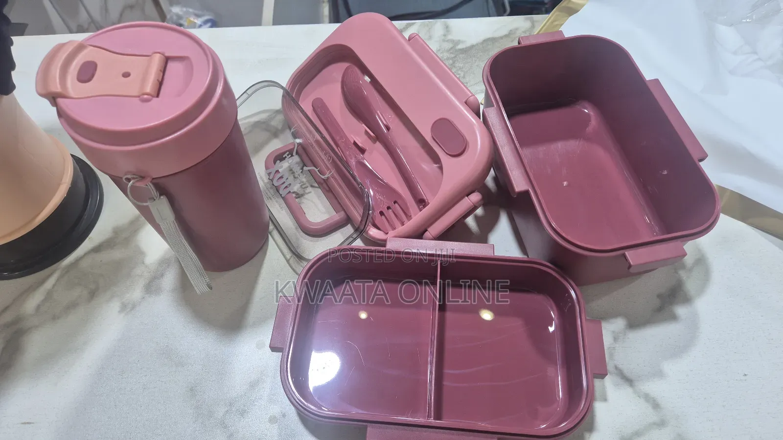 School Lunch Box With Cup – 2-in-1 Food Storage Water Bottle Set