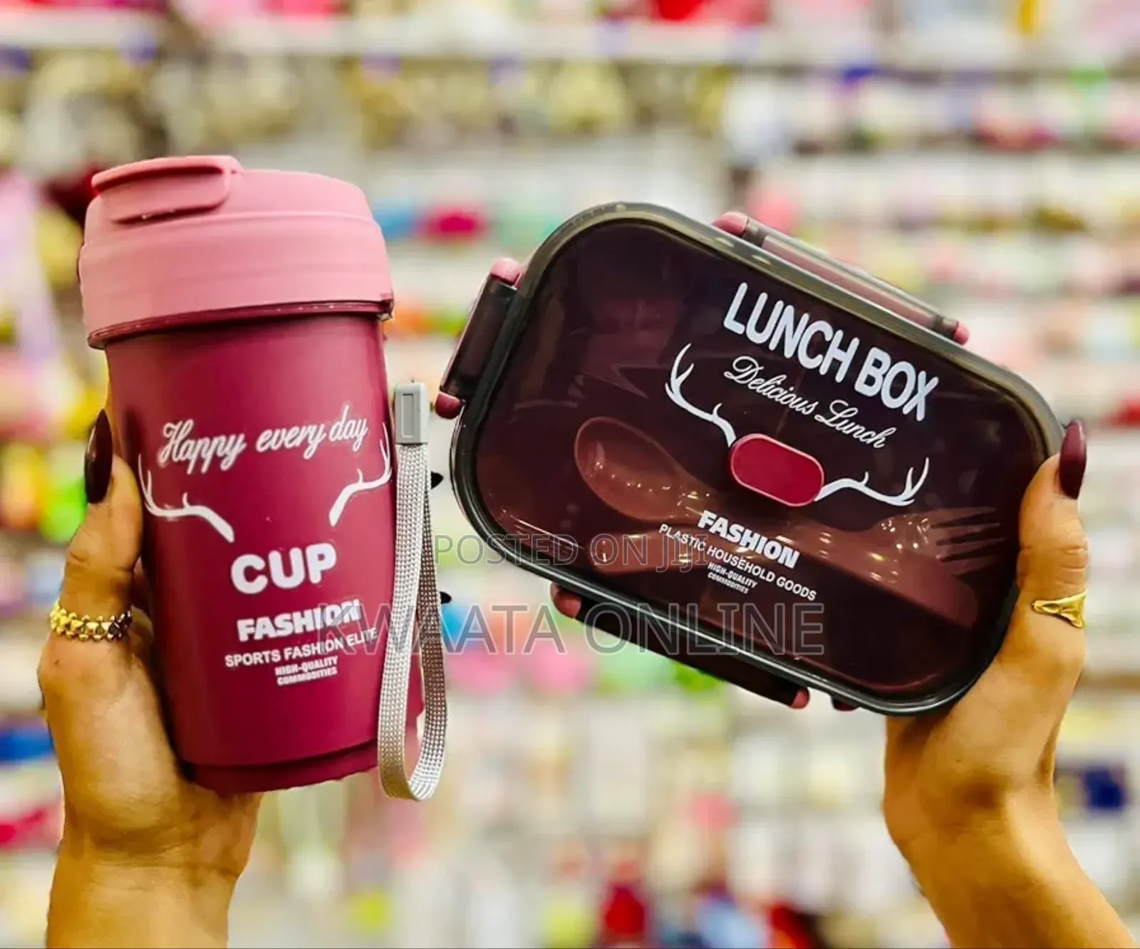 School Lunch Box With Cup – 2-in-1 Food Storage Water Bottle Set