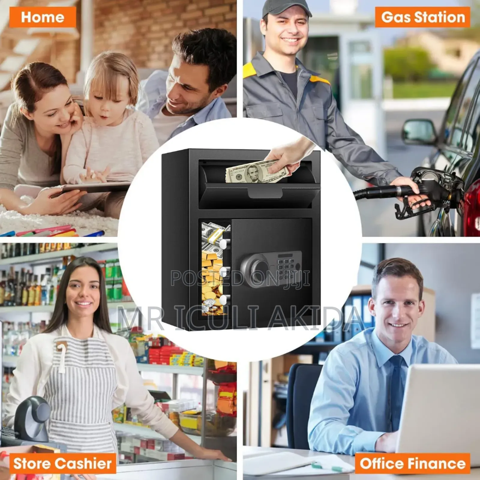 Al2014f Digital Safe Box Which Has Digital Pin Emergency Keys Access