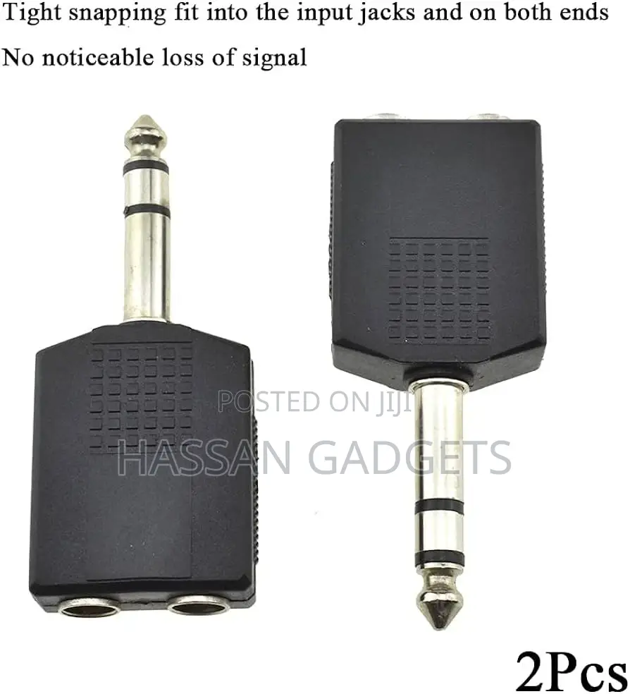 6.35mm F-trs Stereo Plug Audio 1 Male 1/4 Inch And 2 Female Sprinter