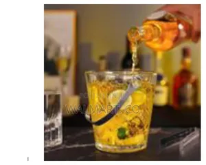 Crystal Ice Bucket With Tongs