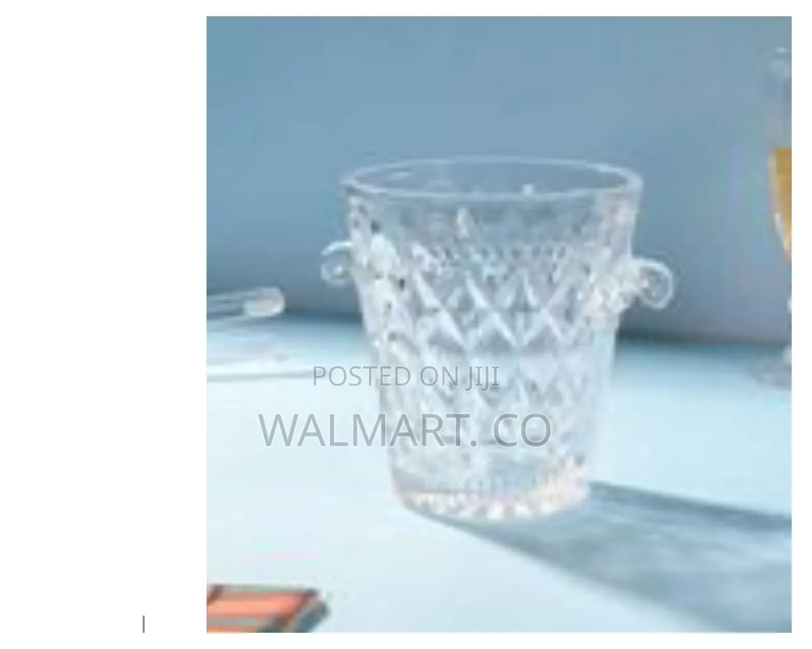 Crystal Ice Bucket With Tongs