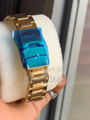Maserati Style Gold-Tone Watch
