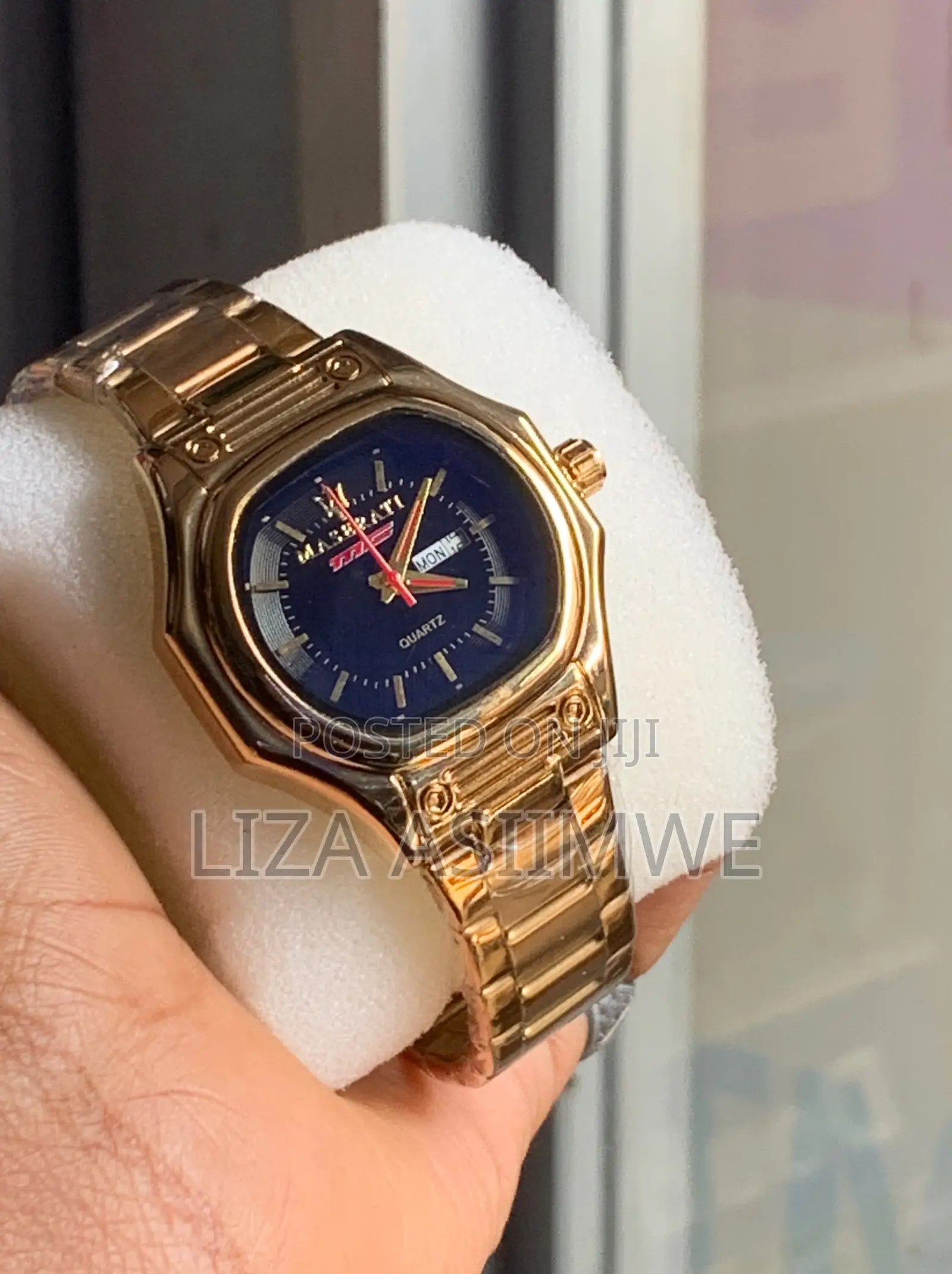 Maserati Style Gold-Tone Watch
