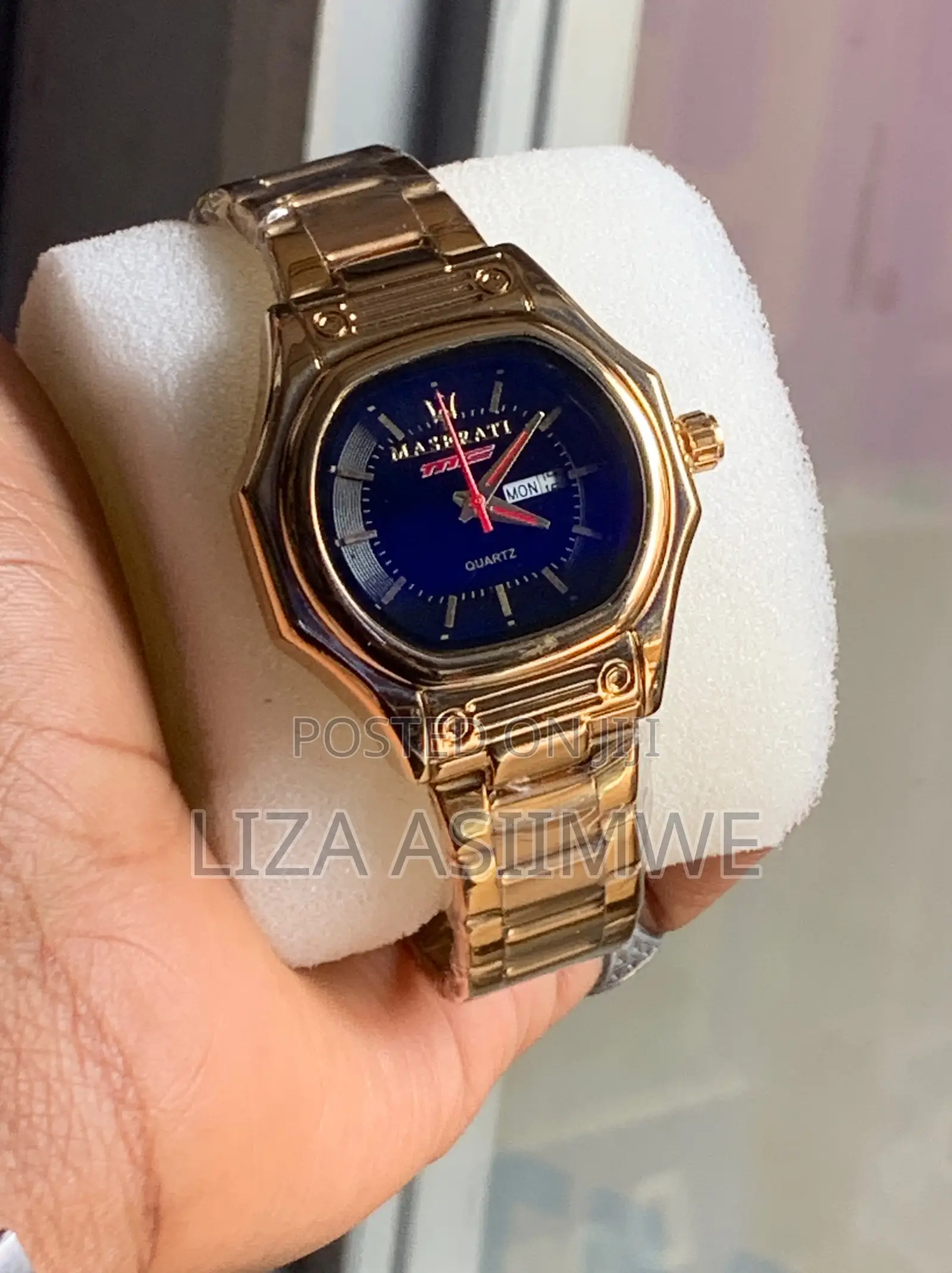 Maserati Style Gold-Tone Watch