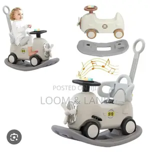 2-in-1 Baby Ride-on Toy Car and Rocker