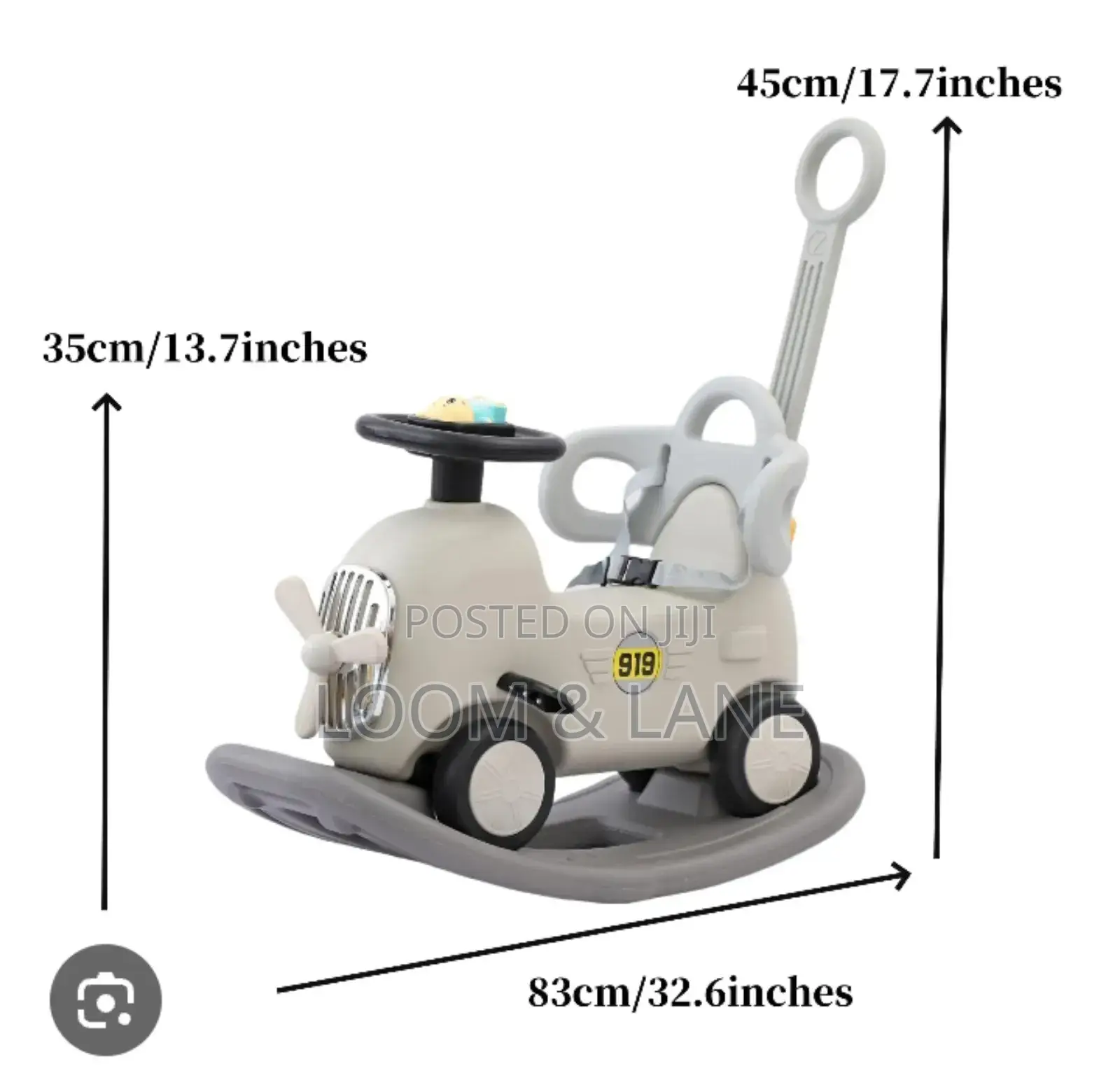 2-in-1 Baby Ride-on Toy Car and Rocker