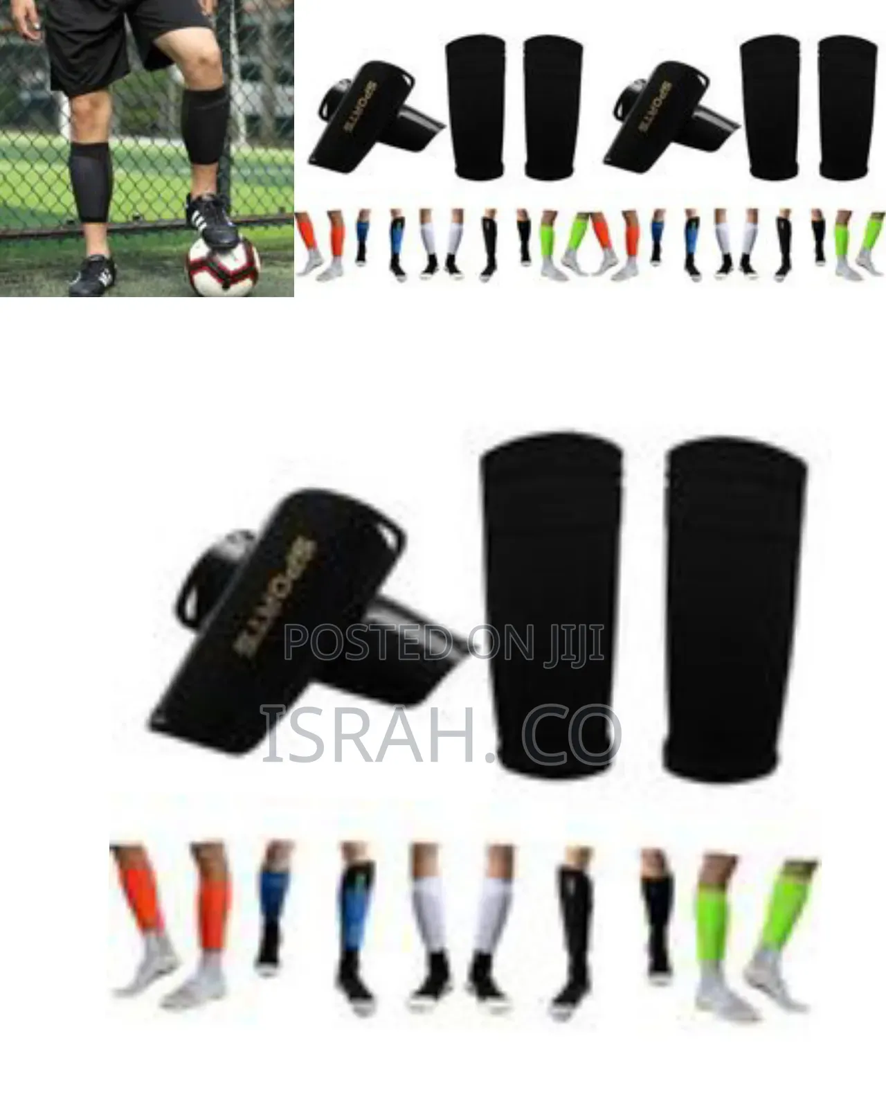Elite Soccer Shin Guards With Compression Sleeves