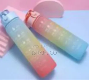 Motivational Gradient Water Bottle With Time Marker
