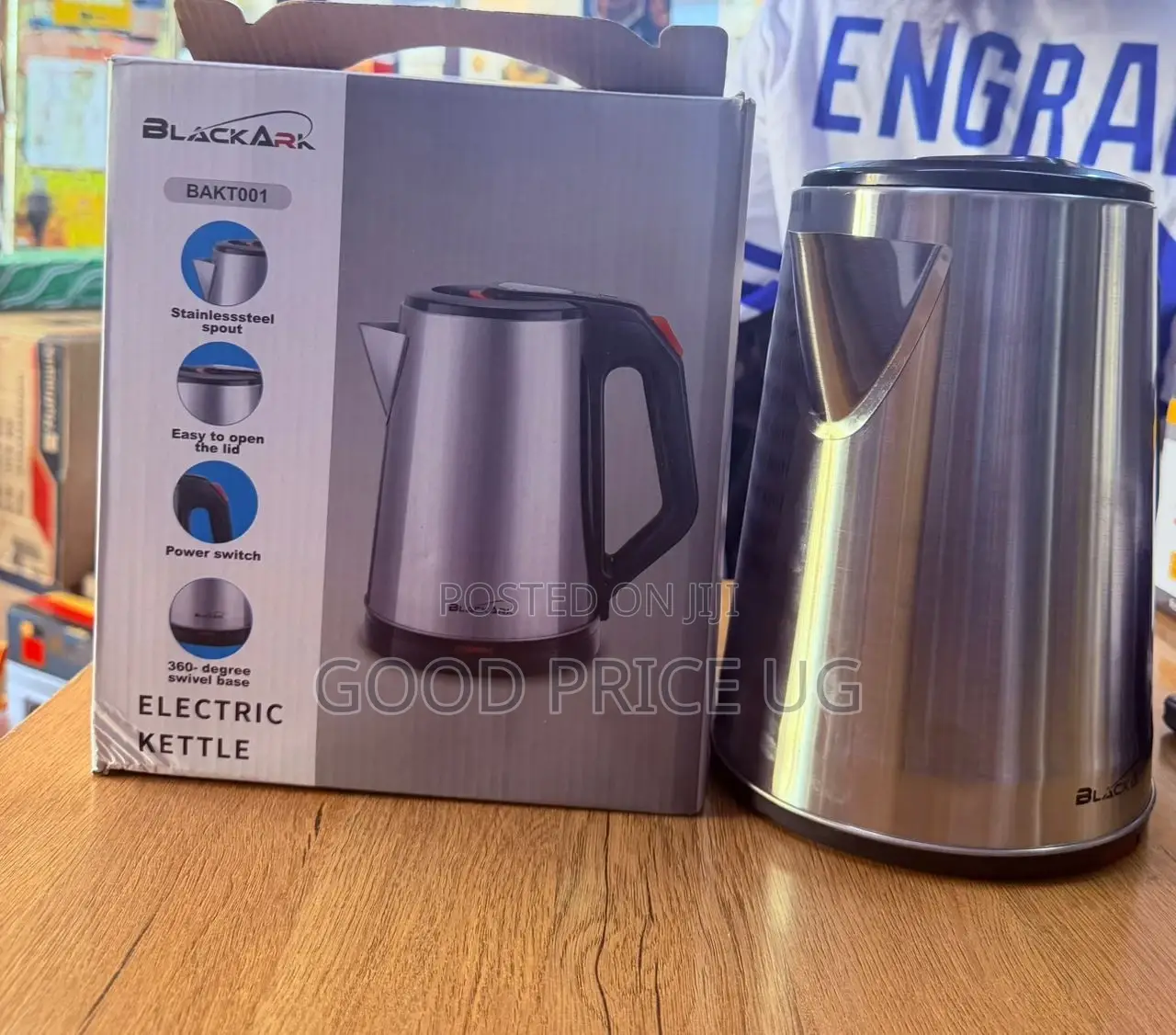 Blackark Stainless Steel Electric Kettle
