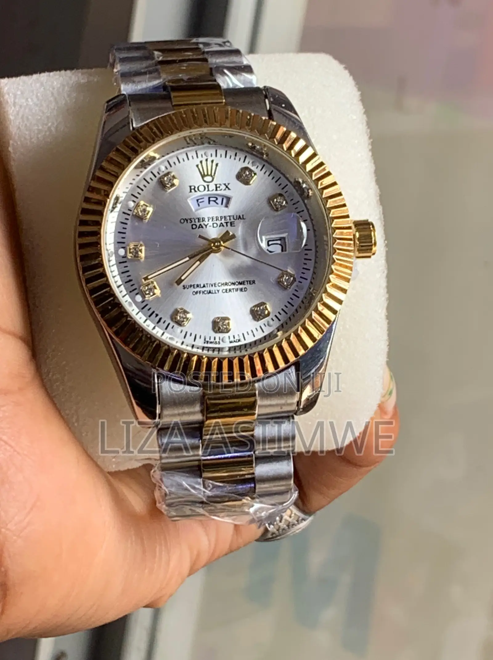 Unisex Two-Tone Rolex Day-Date Quartz Watch