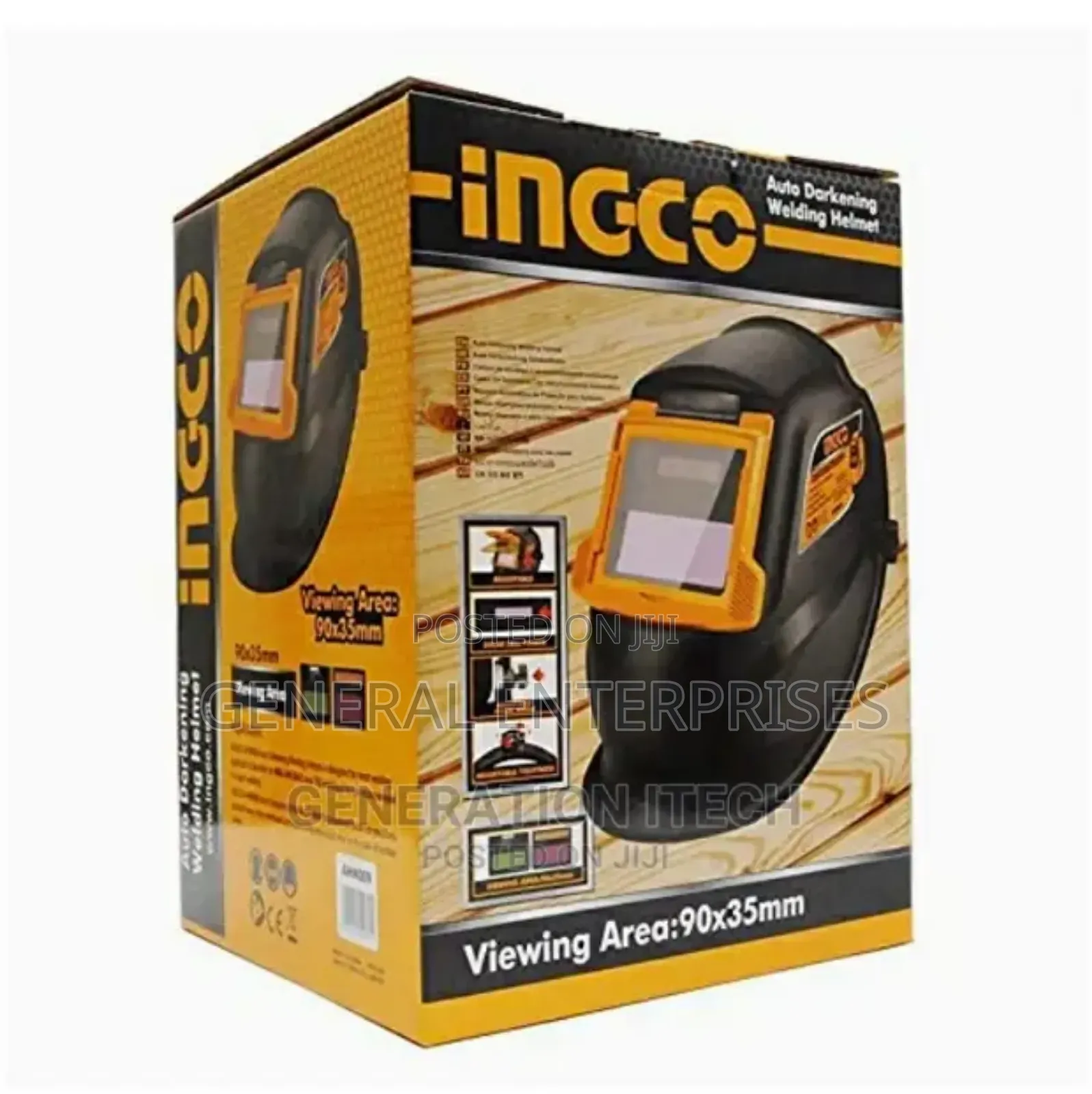 An Ingco Auto-darkening Welding Helmet