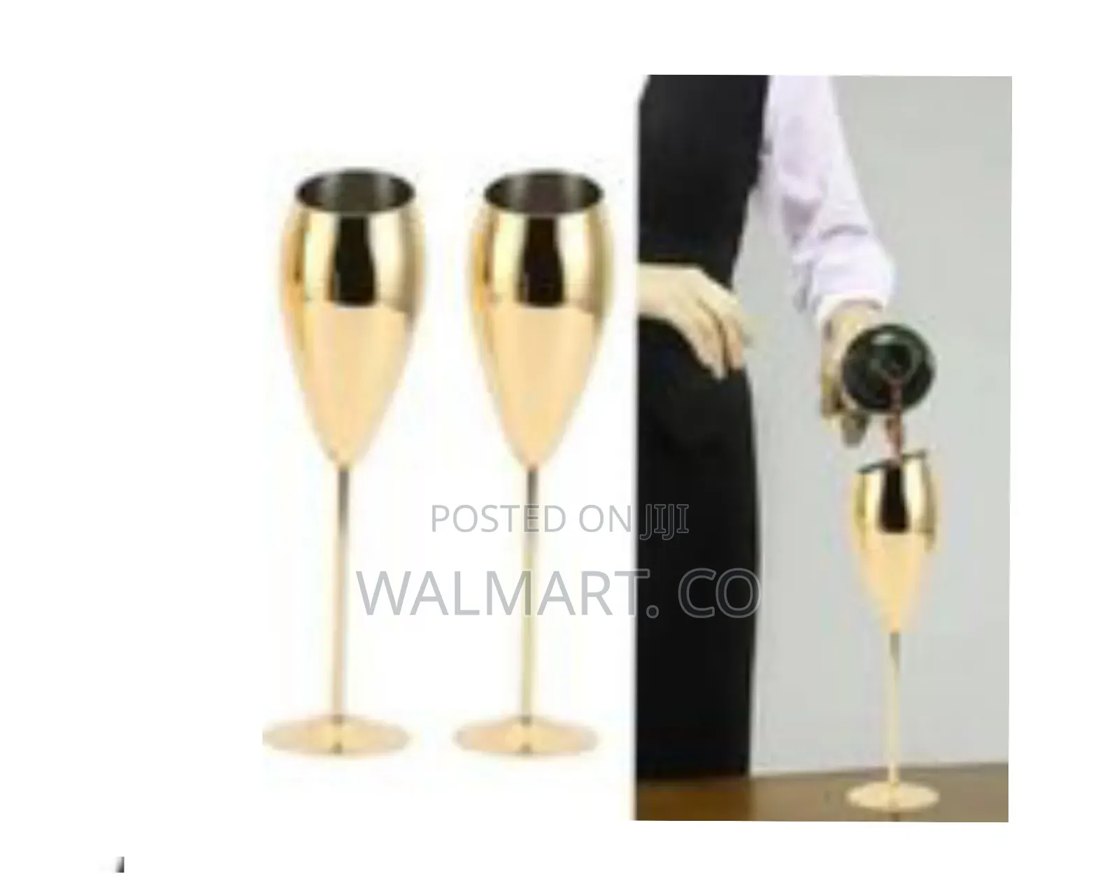 2 Piece Set of Champagne Glasses Multicolor