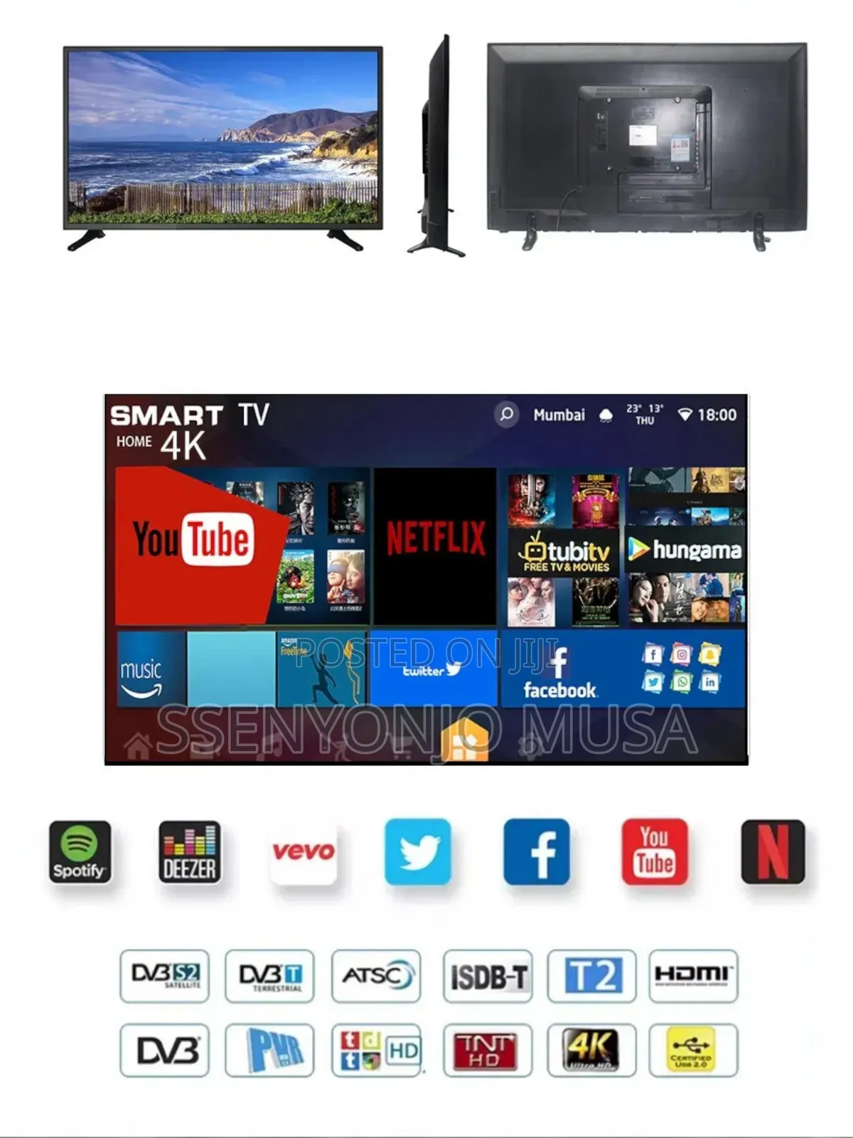 Global Star 65-Inch Uhd Android Smart Tv With Built-in Wi-Fi
