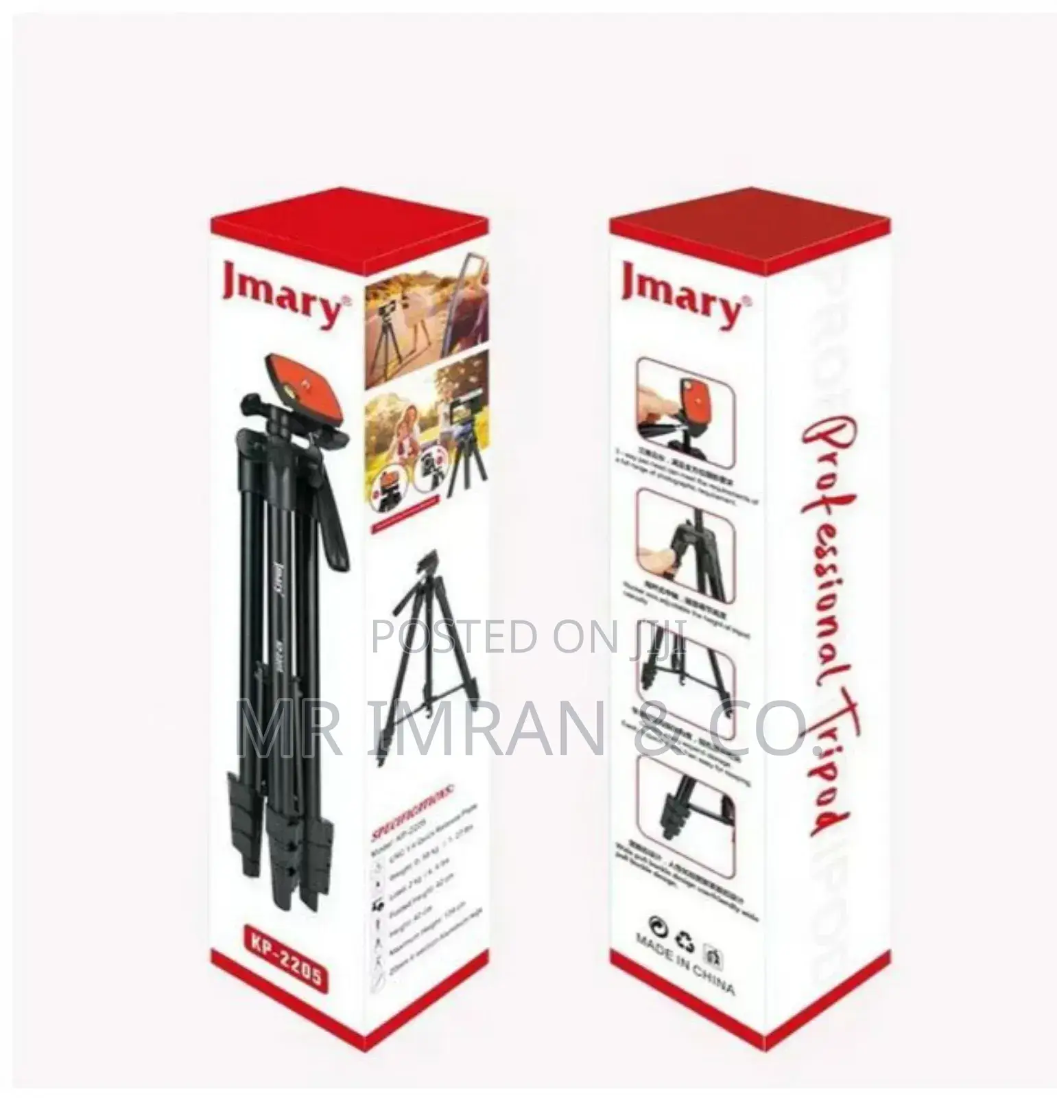 Jmary Kp-2205 Professional Tripod for Cameras and Mobile Phones.
