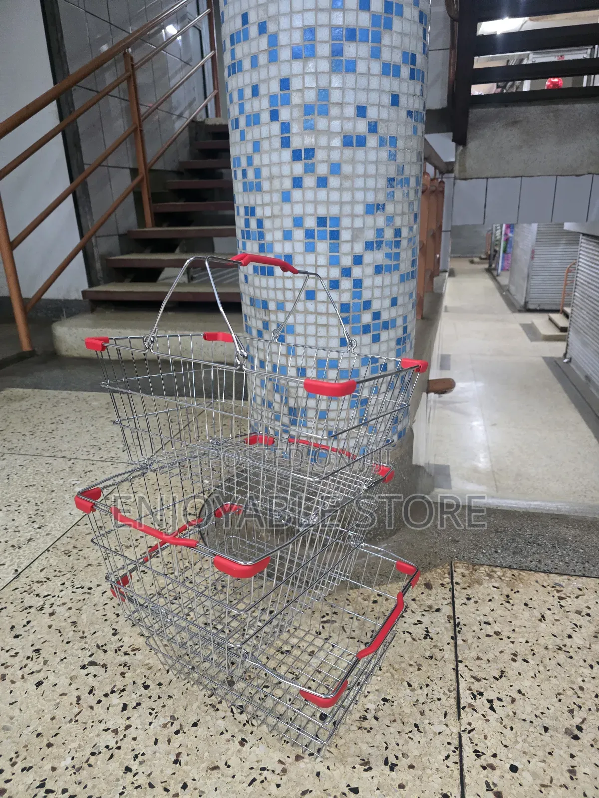 Supermarket Metallic Shopping Baskets Shopping Baskets 1pc