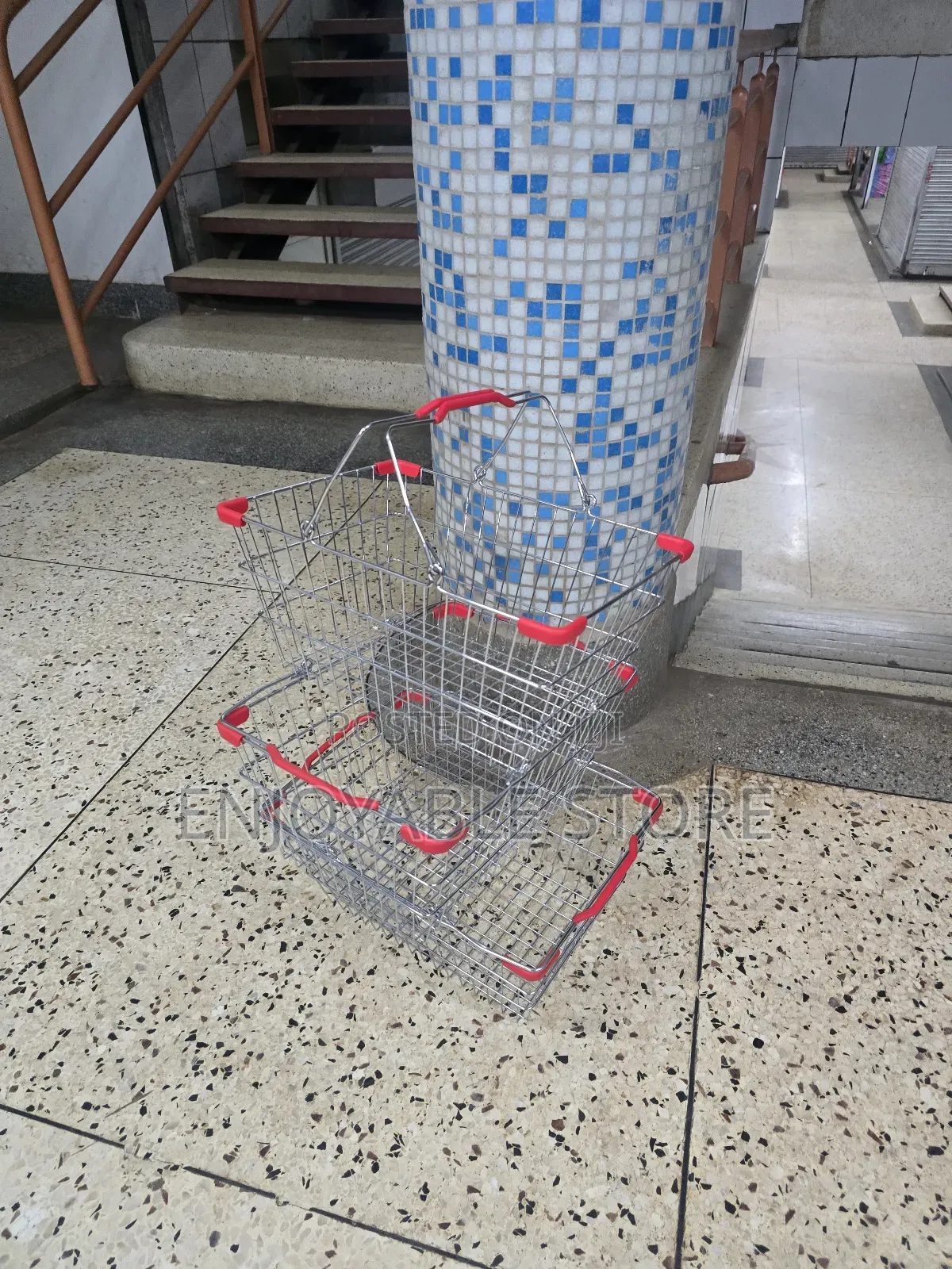 Supermarket Metallic Shopping Baskets Shopping Baskets 1pc