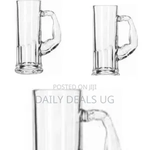 Glass Beer Mug Unique Biceps Muscle-Shaped Handle.