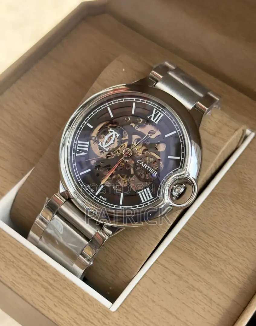 Luxury Black Skeleton Men’S Watch – Automatic, Stylish Durable