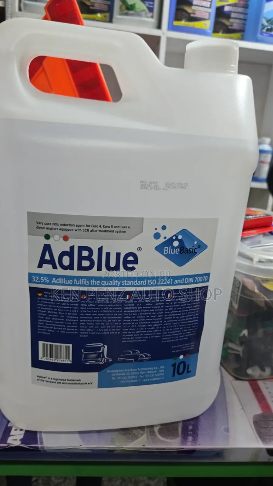 10litre Can of Adblue Basic Diesel Exhaust Fluid