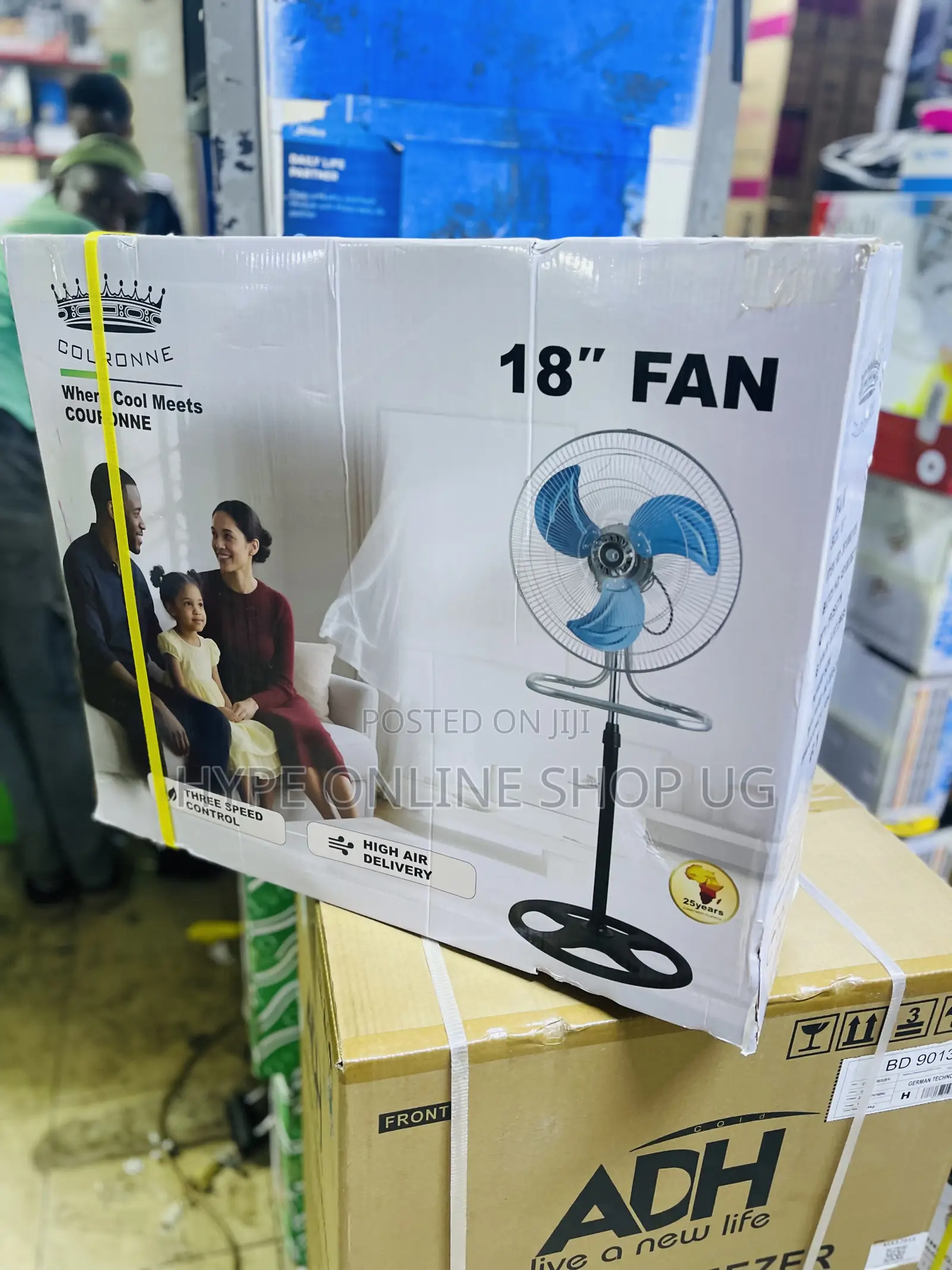 Highair Delivery Metallic Electric Standing Fan