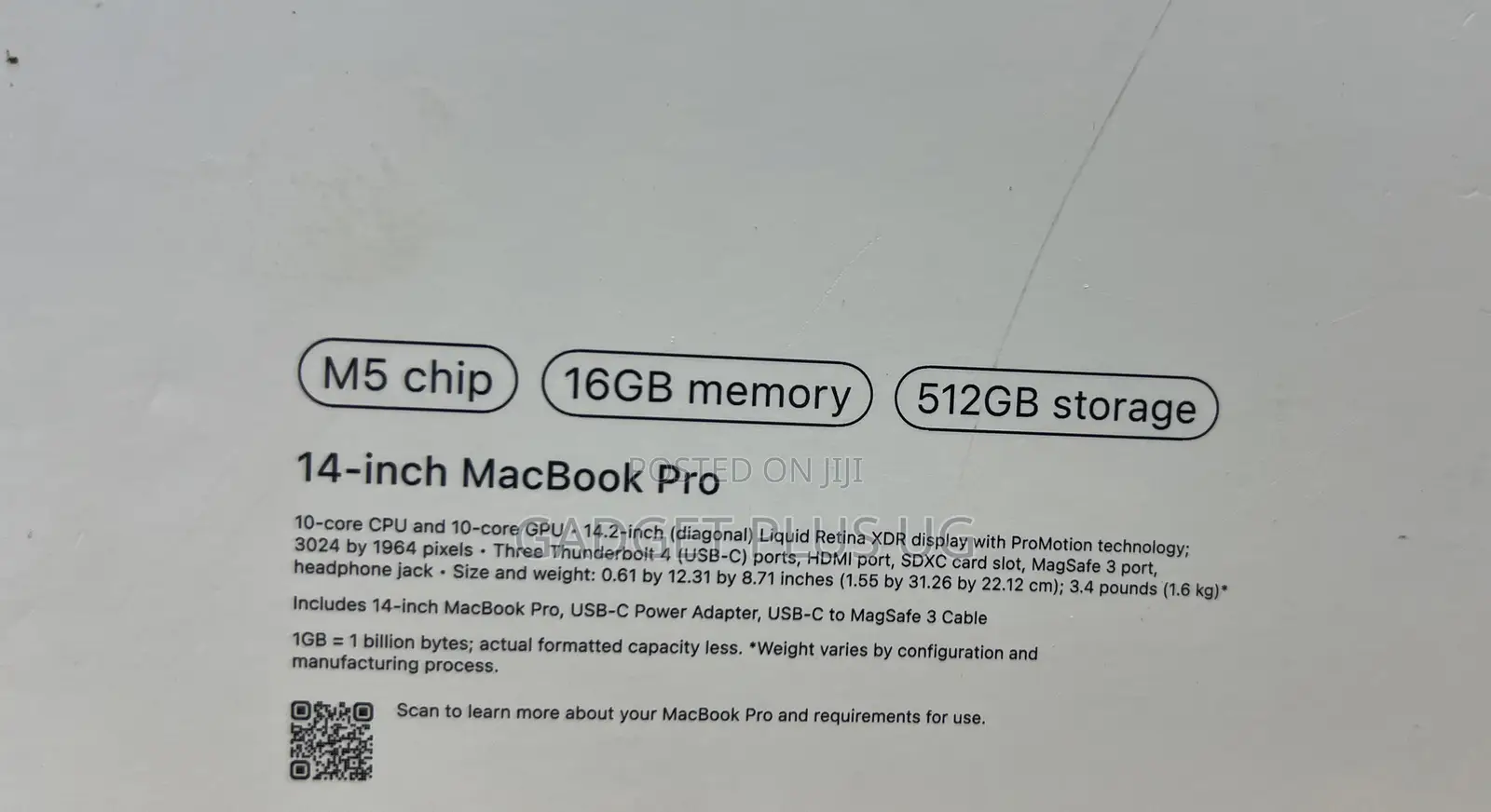 New Laptop Apple MacBook Pro 16GB Apple M5 HDD+SSD 512GB
