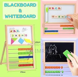 Tomtoys Double-Sided Wooden Abacus Drawing Board.