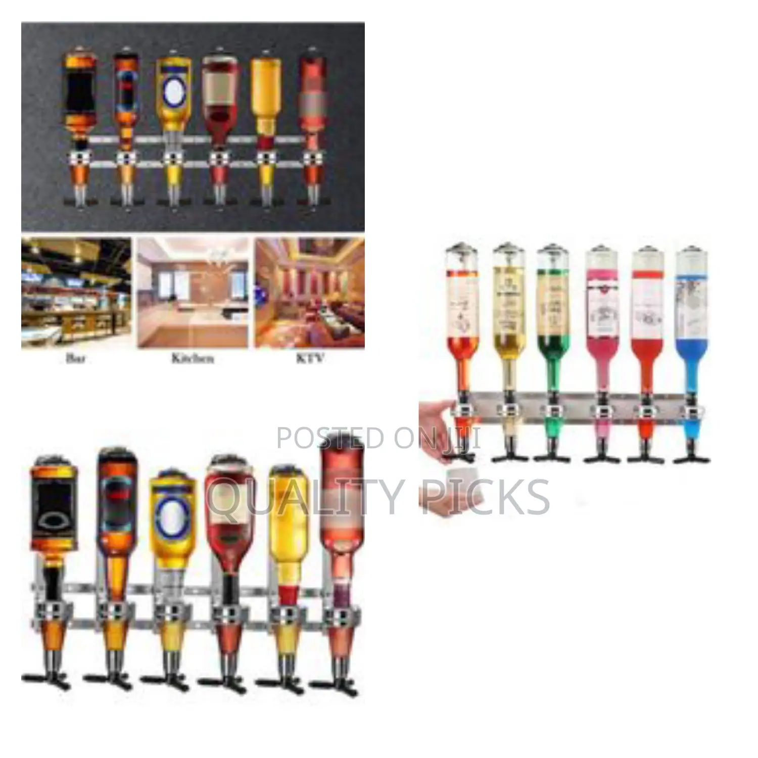 6 Bottle Liquor Dispenser Wall