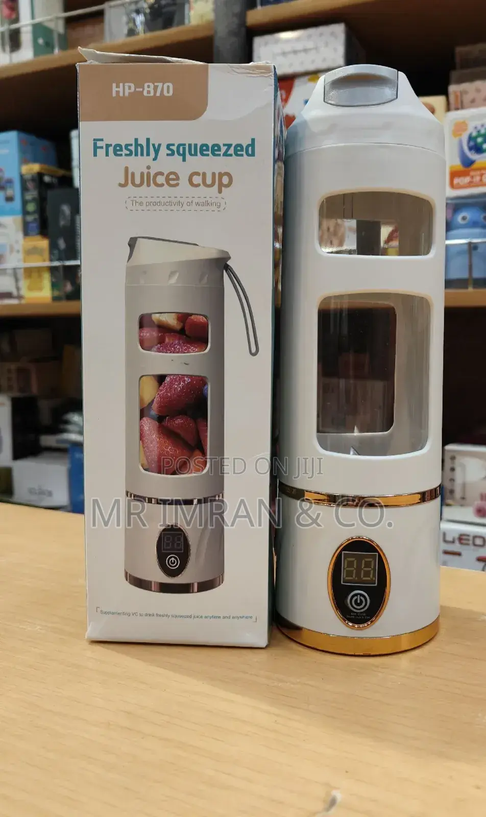 Hp-870 Portable Usb-Rechargeable Electric Juicer Blender.