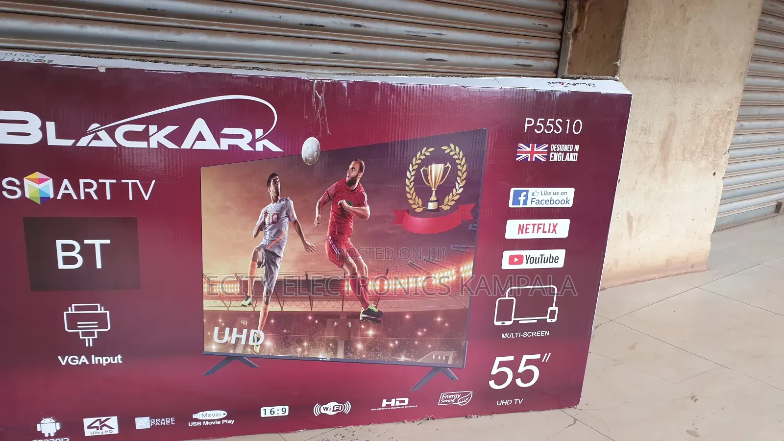 Boxed Andriod Tv: 55 Blackark Smart