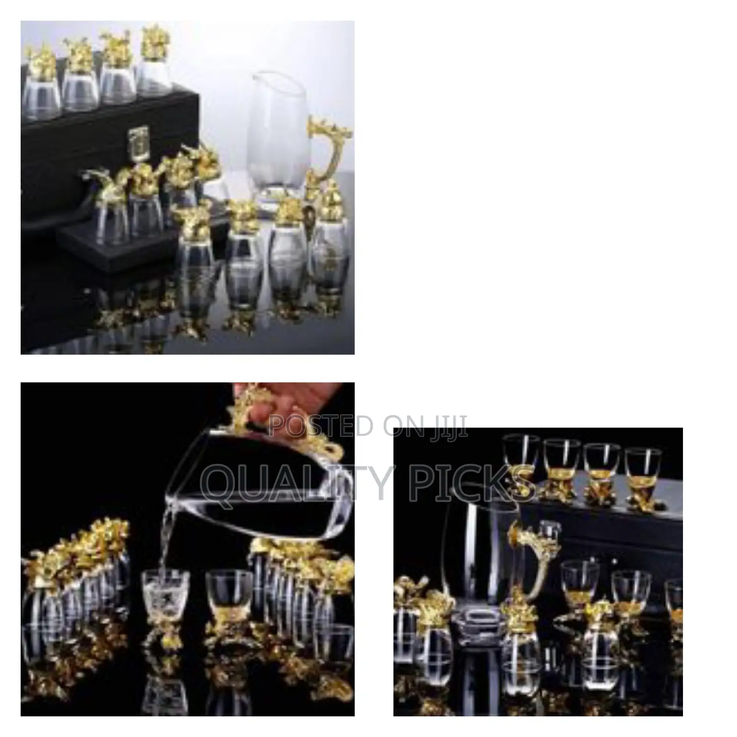 Wine Carafe Twelve Zodiac Signs Tumblers Glasses and 2 Whisky