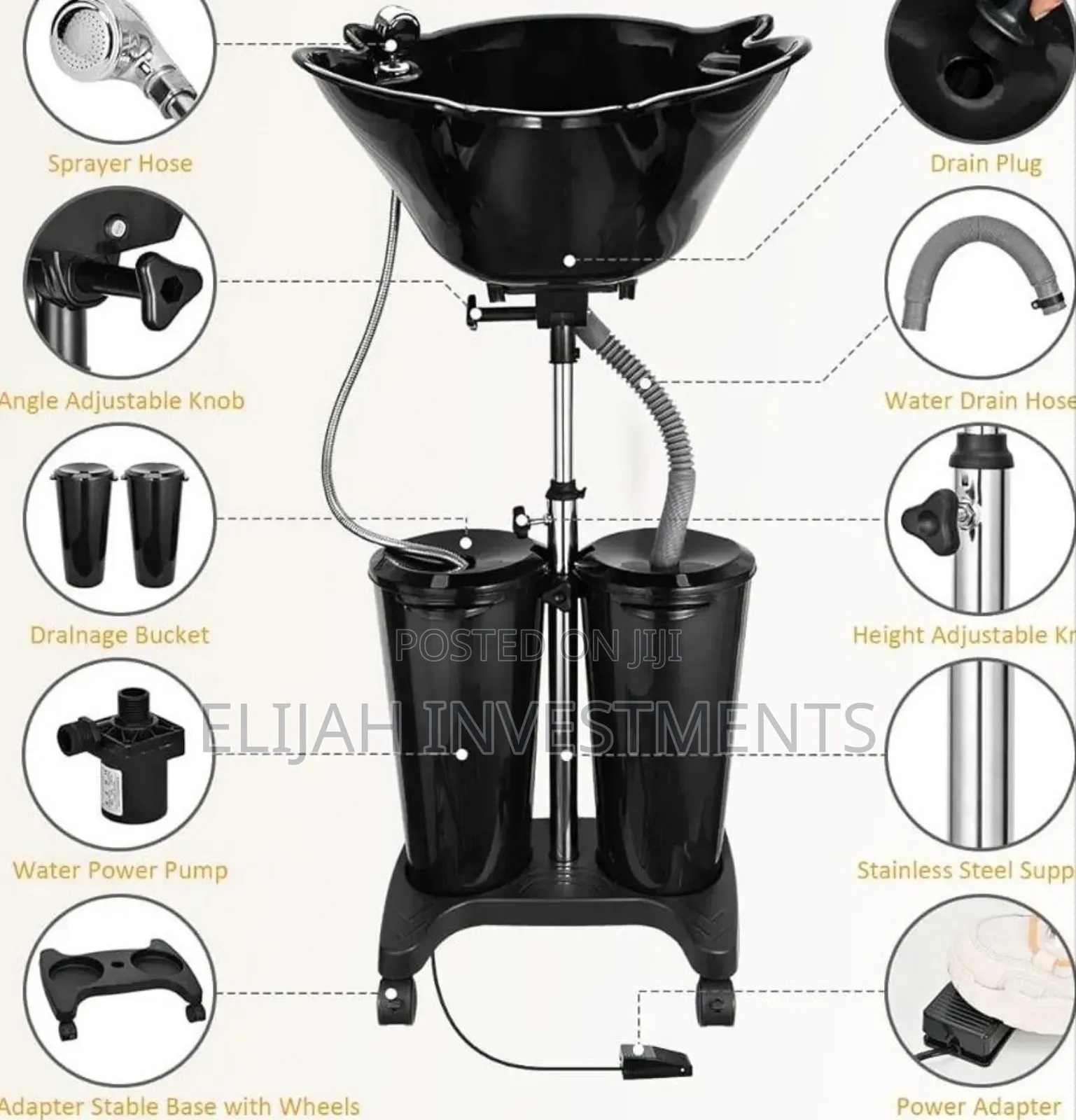 Height Adjustable Shampoo Unit