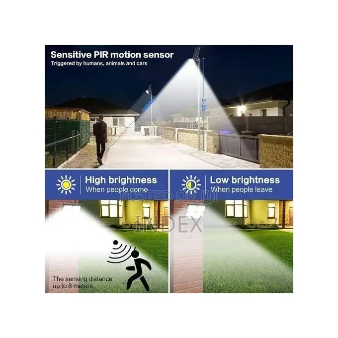 Solar Street Lights Outdoor, Dusk To Flood Lights With Remote Control