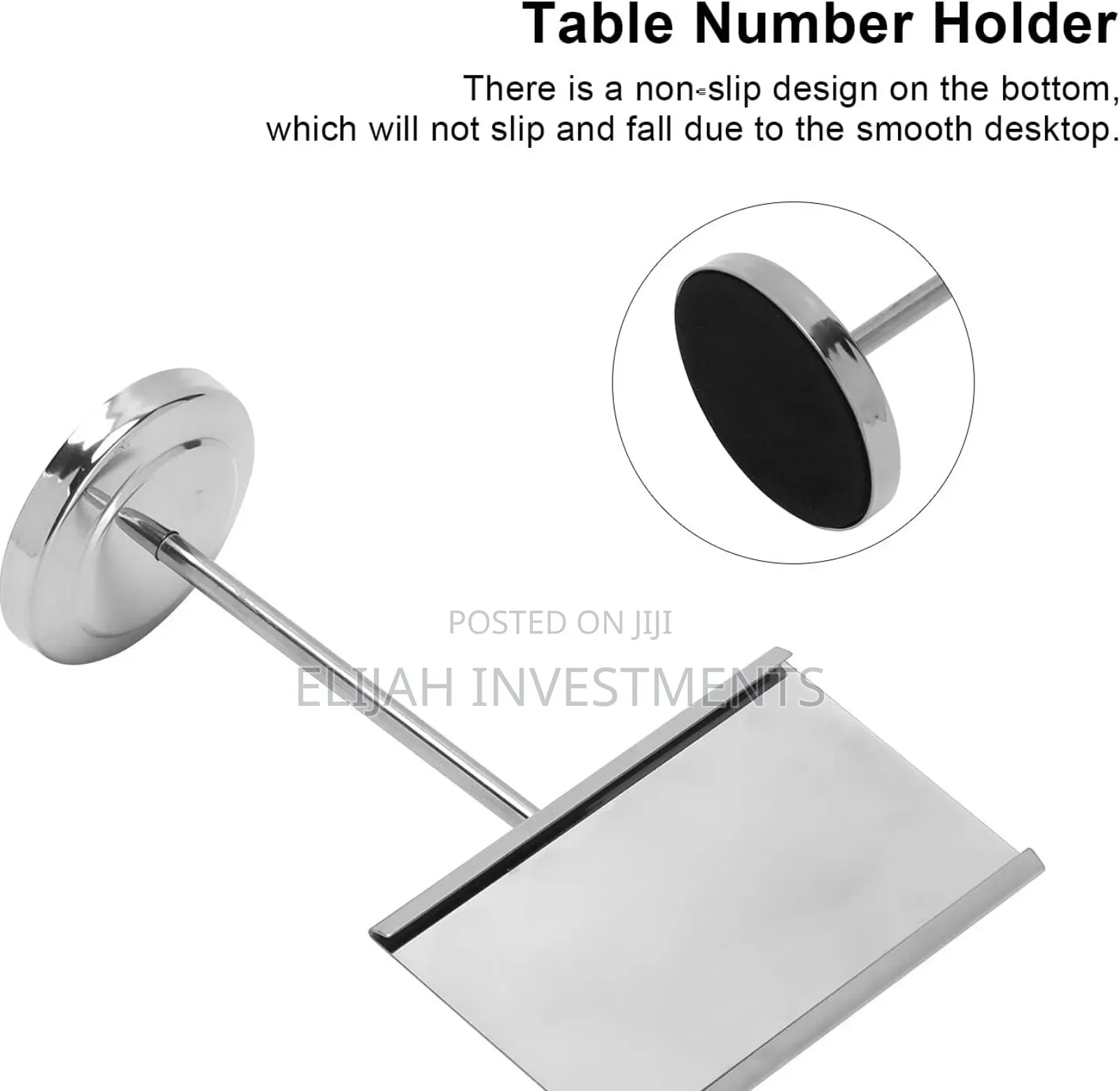 Stainless Steel Table Number Holder.
