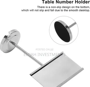 Stainless Steel Table Number Holder.