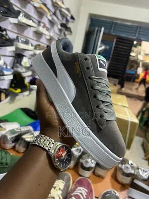 Puma Suede Xl Sneakers.Dark Green and Brown Suede.
