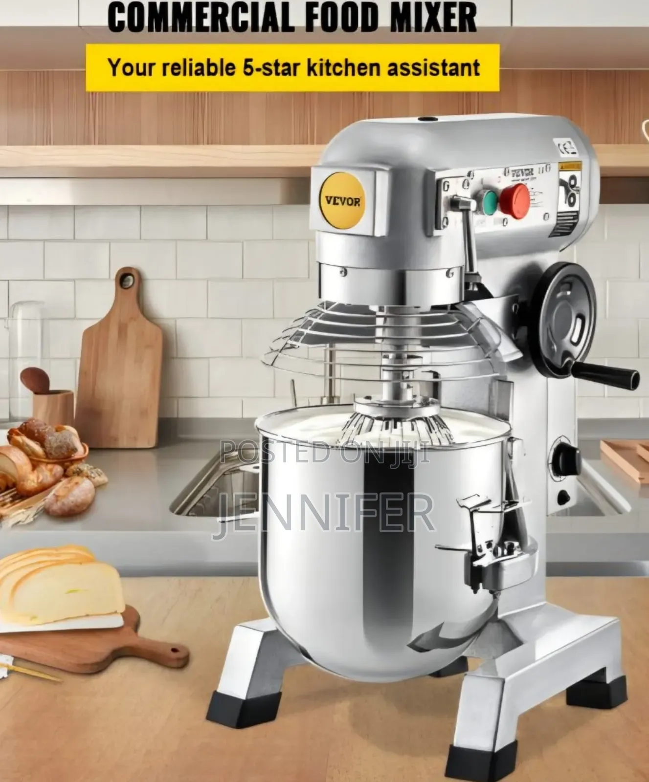 Big Heavy-Duty Commercial Food Mixer