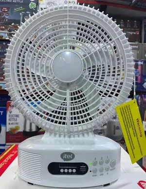 Itel 12" Musical Solar Rechargeable Fan
