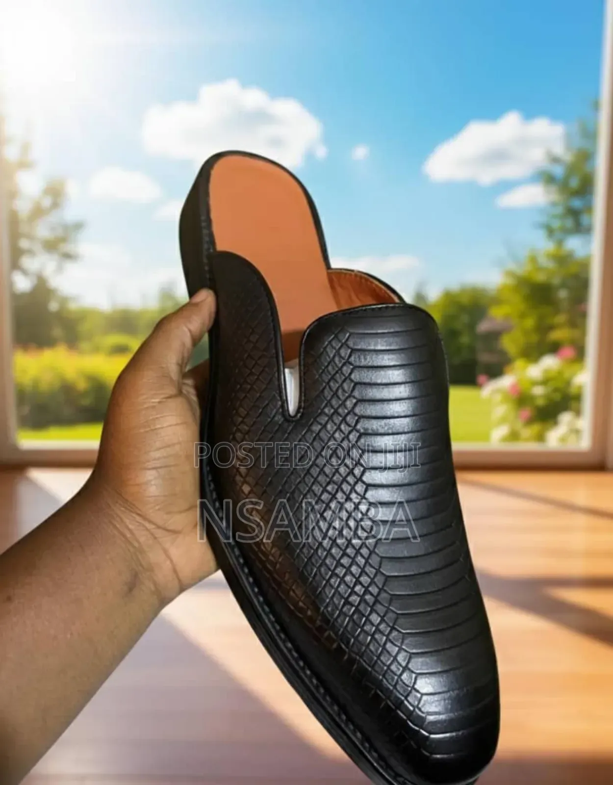 Black Backless Loafers