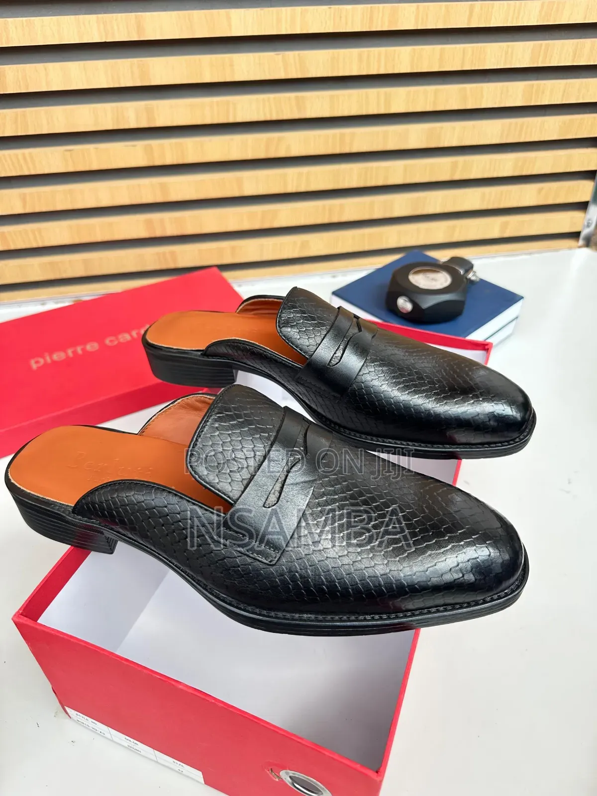 Black Backless Loafers