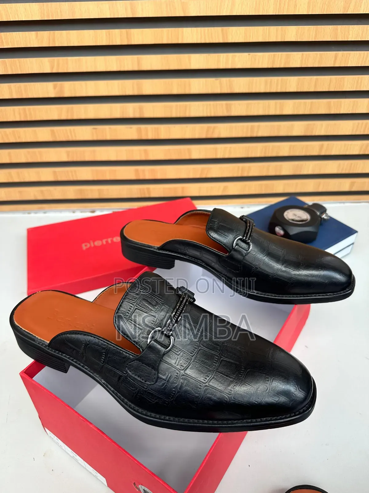 Black Backless Loafers